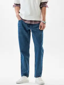 Snitch Men Relaxed Fit Mid-Rise Light Fade Pure Cotton Jeans