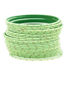 T4 JEWELS Set Of 24 Velvet Metal Bangles