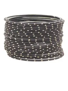 T4 JEWELS Set Of 24 Velvet Metal Bangles