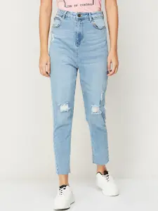 Fame Forever by Lifestyle Women Blue Straight Fit Mildly Distressed Light Fade Jeans