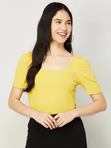 CODE by Lifestyle Yellow Solid Top