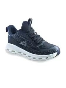 IMPAKTO Men Black Breathable Mesh Running Non-Marking Shoes