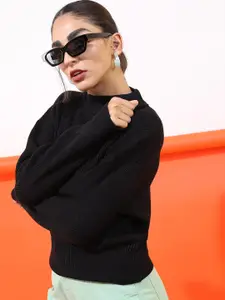 Tokyo Talkies Women Black Pullover