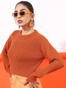 Tokyo Talkies Women Brown Pullover