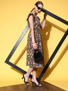 plusS Women  Black Floral Vacay Attire