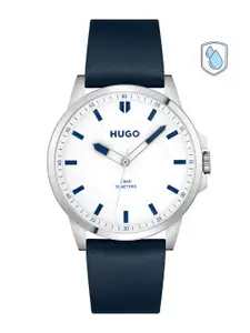 HUGO Men White First Analogue Watch 1530245