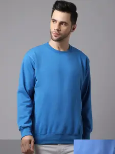 VIMAL JONNEY Men Pack of 2 Blue Printed Sweatshirt