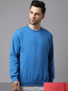 VIMAL JONNEY Men Pack Of 2 Blue & Pink Sweatshirts