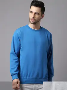 VIMAL JONNEY Pack of 2 Men Blue and Grey  Sweatshirt