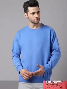 VIMAL JONNEY Men Pack of 2 Blue & Rust Printed Round Neck Fleece Sweatshirt