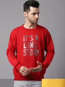 VIMAL JONNEY Pack of 2 Men Red Printed Sweatshirt