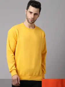 VIMAL JONNEY Men Mustard Pack Of 2  Sweatshirt
