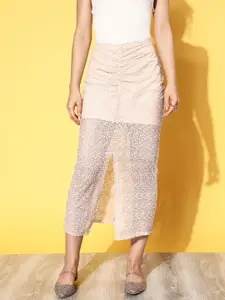 SASSAFRAS   Cream Solid Pattern Play Skirt