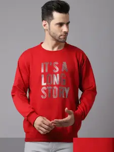 VIMAL JONNEY Men Pack of 2 Red Printed Sweatshirt