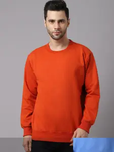 VIMAL JONNEY Men Pack Of 2 Rust Red & Blue Sweatshirt