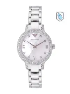 Emporio Armani Women White Mother of Pearl Analogue Watch AR11484