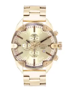 DIESEL Men Gold-Toned Analogue Chronograph Watch DZ4608