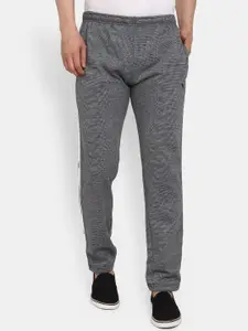 V-Mart Men Grey Self Design Track Pants
