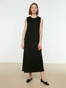 Trendyol Women Black A-Line Midi Dress