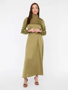 Trendyol Women Green Solid Maxi Dress