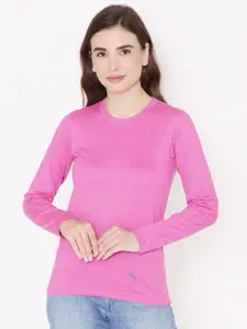 Vami Women Pink V-Neck T-shirt