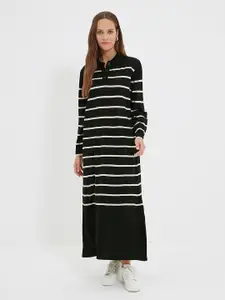 Trendyol Striped Shirt Maxi Dress
