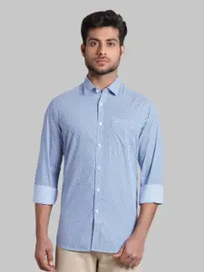ColorPlus Men Blue Printed Casual Shirt