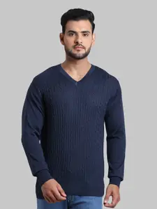 ColorPlus Men Blue Pullover Sweater