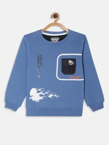 Octave Boys Blue Printed Sweatshirt