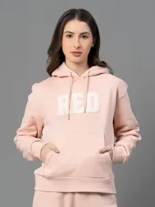 Mode by Red Tape Mode By Red Tape Women Light Peach Embroidered Hoodie