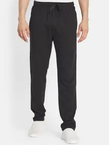 Octave Men Black Solid Cotton Track Pants