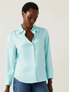 Marks & Spencer Women Blue Casual Shirt