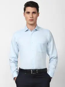 Van Heusen Men Blue Cotton   Formal Shirt