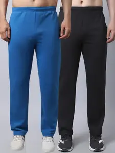 MACK JONNEY Men Pack Of 2 Solid Pure-Cotton Track Pants