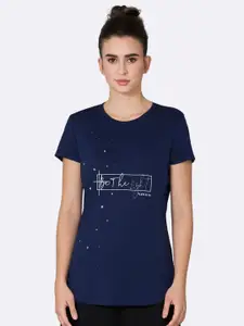Van Heusen Women Star Light Front Print Round Neck Short Sleeve Lounge T-Shirt