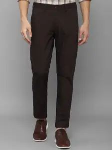 Allen Solly Men Brown Cotton Slim Fit Trousers