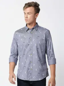 Pepe Jeans Men Grey Floral Printed Casual Shirt
