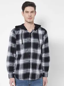 Pepe Jeans Men Black Tartan Checked Casual Shirt