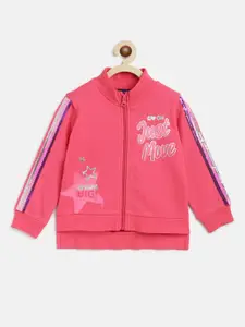 Chicco Girls Pink Printed Pure Cotton Sweatshirt