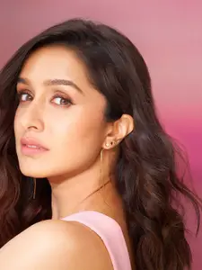 PALMONAS Gold-Plated & White Contemporary Drop Earrings