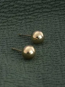 PALMONAS Gold-Plated Geometric Studs Earrings