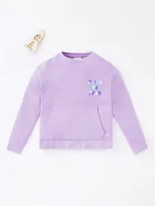 Ed-a-Mamma Girls Lavender Pure Cotton Sweatshirt