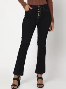 SPYKAR Women Black Elissa Flared High-Rise Jeans