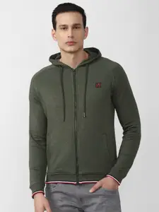 Van Heusen Sport Men Olive Green Hooded Sweatshirt