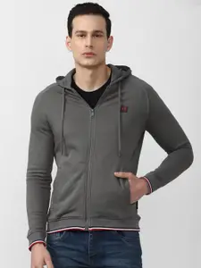 Van Heusen Sport Men Grey Hooded Sweatshirt