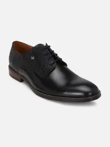 Louis Philippe Men Black Solid Formal Lace Up Shoes