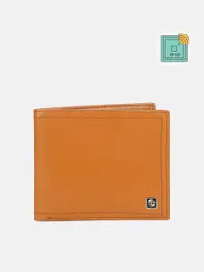 Carlton London Men Tan Leather Two Fold Wallet