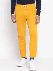 Lil Tomatoes Boys Mustard Solid Straight-Fit Track Pants