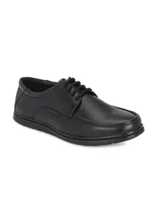 Eego Italy Men Black Solid Synthetic Leather Formal Derbys