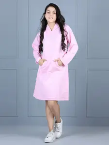 StyleStone StyleStone Pink Jacquard A-Line Dress